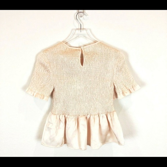 Revolve Line & Dot LouLou Satin  Smocked Top Size M - Picture 8 of 11